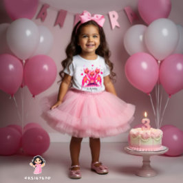 Pink Dragon 3d birthday Baby T-shirt