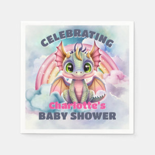 Pink Dragon Baby Dusche Serviette