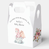 Pink Dragon Baby Shower "Thanks For Roaring By" Geschenkschachtel (Geöffnet)