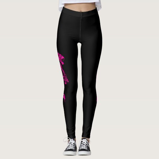Pink Dragon Custom Leggings (Vorderseite)