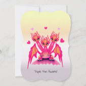 Pink dragon einladung (Rückseite)