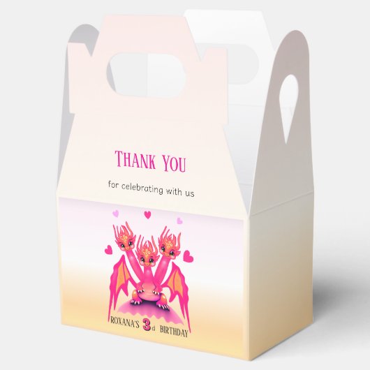 Pink dragon  geschenkschachtel (Geöffnet)