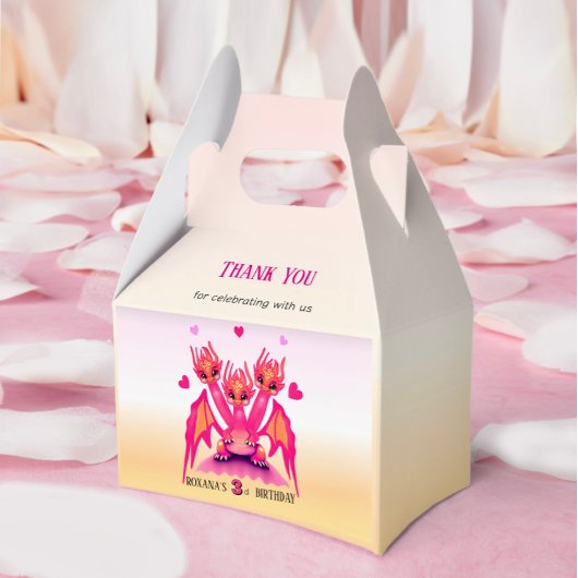 Pink dragon  geschenkschachtel