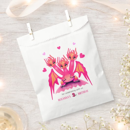 Pink dragon geschenktütchen (Ausgeschnitten)