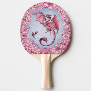 Pink Dragon of Spring Nature Fantasy Art Tischtennis Schläger