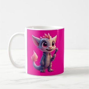 Pink Dragon Pop Singer T - Shirt Kaffeetasse