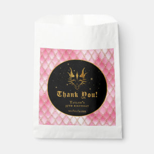 Pink Dragon Scales Gold Geburtstag Vielen Dank Geschenktütchen