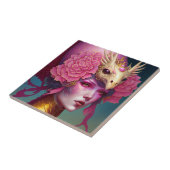Pink Dragon Skull Fantasy Art Fliese (Seite)