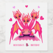 Pink dragon weinetikett (Einzelnes Label)