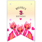 Pink dragon wimpelkette (Erste Fahne)