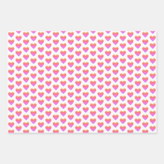 Pink dragon with hearts geschenkpapier set (Vorderseite 3)