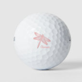 Pink Dragonfly Design Golfball (Vorderseite)