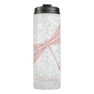 Pink Dragonfly Personalisiert Thermal Tumbler Thermosbecher