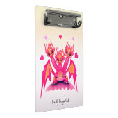 Pink dragons mini klemmbrett (Schrägansicht)