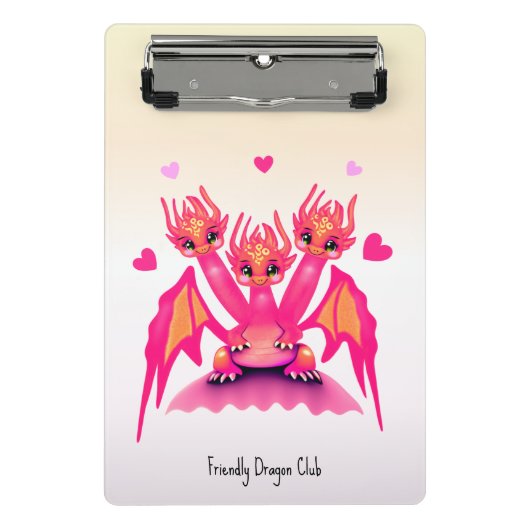 Pink dragons mini klemmbrett (Vorderseite)