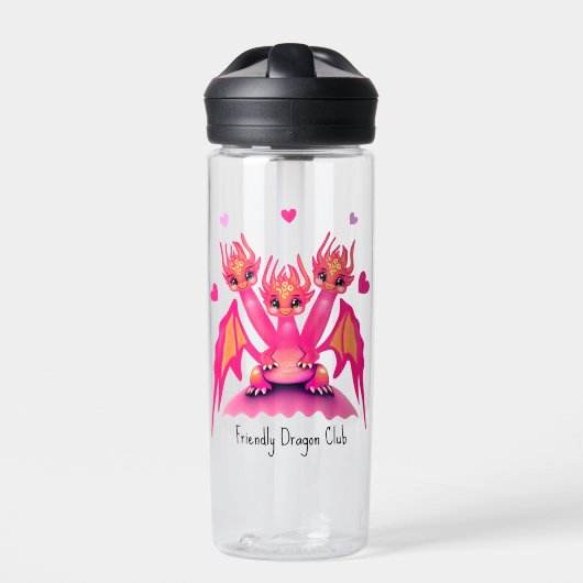 Pink dragons trinkflasche (Vorderseite)