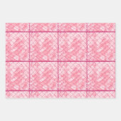 Pink-Drahtzaundesign Geschenkpapier Set (Vorderseite)