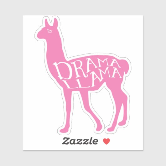 Pink Drama Llama Aufkleber (Blatt)
