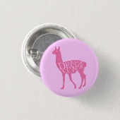 Pink Drama Llama Button (Vorne & Hinten)