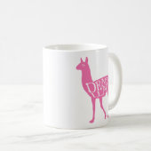 Pink Drama Llama Kaffeetasse (VorderseiteRechts)