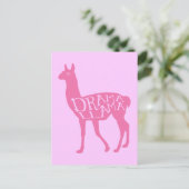 Pink Drama Llama Postkarte (Stehend Vorderseite)