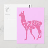 Pink Drama Llama Postkarte (Vorne/Hinten)