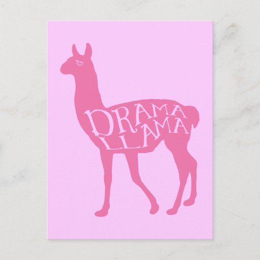 Pink Drama Llama Postkarte (Vorderseite)
