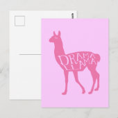 Pink Drama Llama Postkarte (Vorne/Hinten)