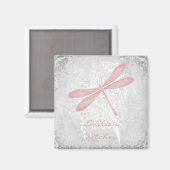 Pink Draquelly Personalized Magnet (Vorderseite/Rückseite)