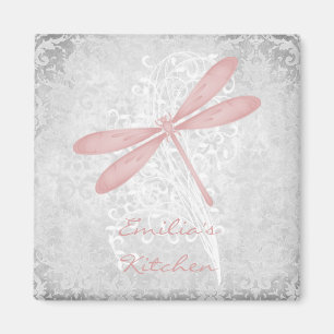 Pink Draquelly Personalized Magnet