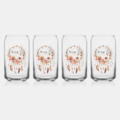 Pink Dream Catcher Boho Floral Dosenglas (Vorderseite)