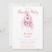 Pink Dream Catcher Slumber PJ Party Sweet 16 Einladung (Vorderseite)