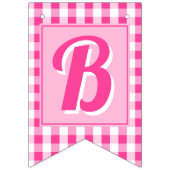 Pink Dream Editable Initial & Age Wimpelkette (Erste Fahne)