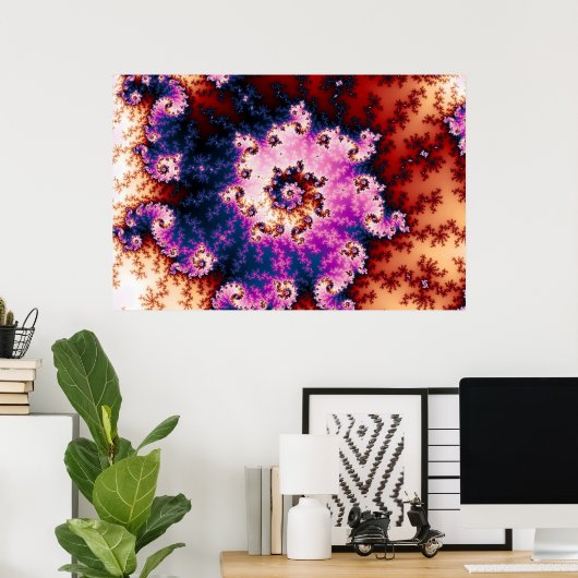 Pink Dream - Fraktal Poster (Heimbüro)