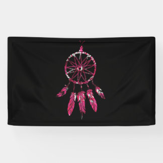 Pink Dreamcatcher Feathers Native Amerikanische Ur Banner