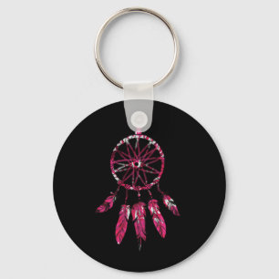 Pink Dreamcatcher Feathers Native Amerikanische Ur Schlüsselanhänger