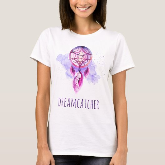 Pink Dreamcatcher Lila Paint Platsch Tribal T-Shirt (Vorderseite)
