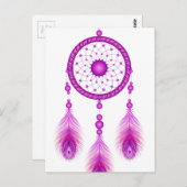 Pink Dreamcatcher Postkarte (Vorne/Hinten)