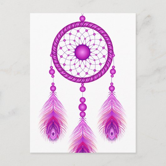 Pink Dreamcatcher Postkarte (Vorderseite)