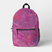 Pink Dreams Abstract Bedruckter Rucksack (Vorderseite)