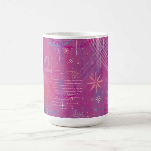 Pink Dreams Abstract  Kaffeetasse (Mittel)