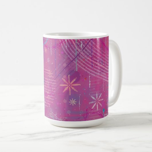 Pink Dreams Abstract  Kaffeetasse (VorderseiteRechts)