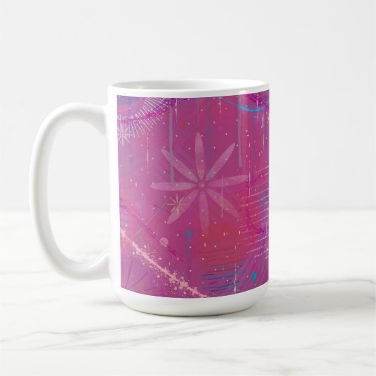Pink Dreams Abstract  Kaffeetasse (Links)