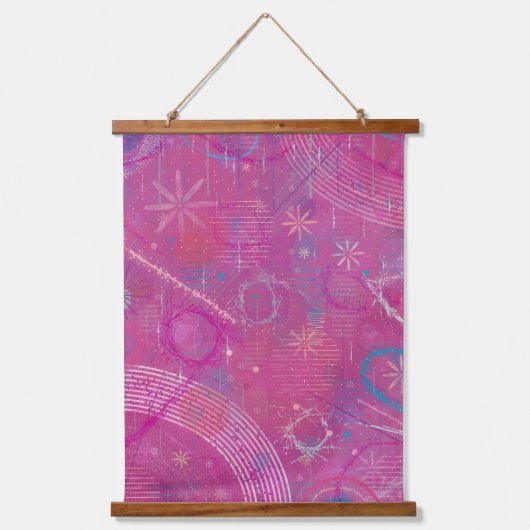 Pink Dreams Abstract  Wandteppich Mit Holzrahmen (Vorderseite)