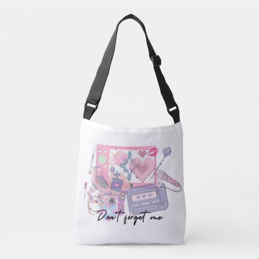 Pink Dreams – Don’t Forget Me Nostalgische Tasche (Vorderseite)