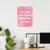 Pink Dreamstars - Motivierend Angebot Poster (Heimbüro)