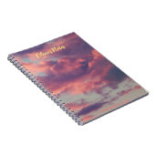 Pink Dreamy Ästhetische Sonnenuntergangswolken Notizblock (Rechte Seite)