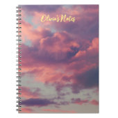 Pink Dreamy Ästhetische Sonnenuntergangswolken Notizblock (Vorderseite)