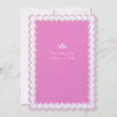 Pink Dreamy Burg in der Wolkendusche Einladung (Rückseite)