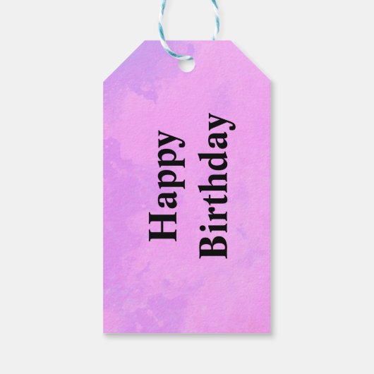 Pink Dreamy Cloud Effect  Geschenkanhänger (Rückseite)